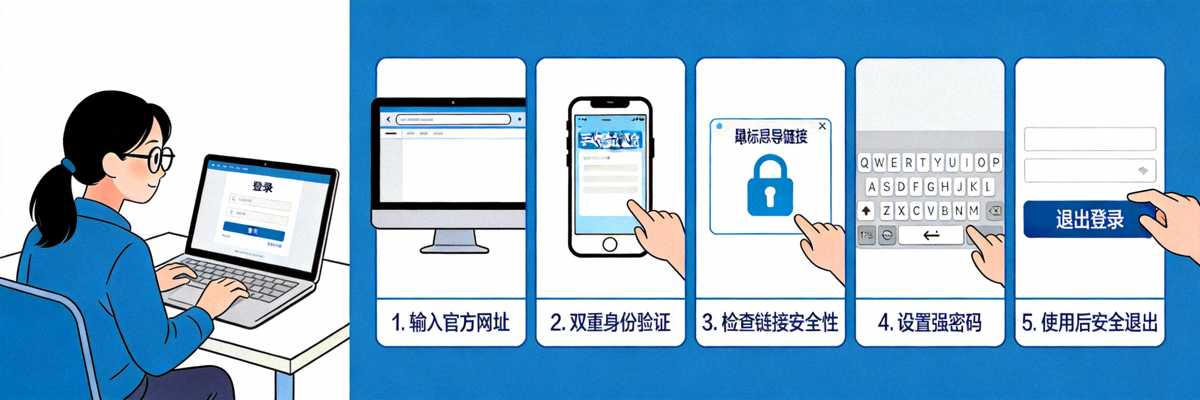 Ilustrasi umum tentang panduan mengakses portal online dengan aman